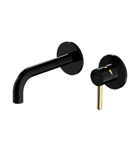 Bateria umywalkowa podtynkowa Omnires Y czarny/złoty Y1215HBLGL