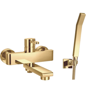 Bateria wannowa, natynkowa, prysznic 1-funkcyjny, złoto PVD , Omnires Darling DA5031GL