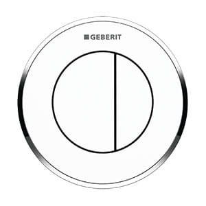 Przycisk spłukujący WC Geberit Typ 10, pneumatyczny, ręczny, podtynkowy, dwudzielny, biały/chrom błyszczący/biały 116.055.KJ.1    