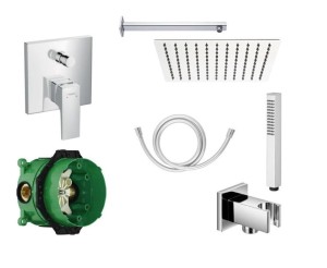 Zestaw natryskowy podtynkowy Hansgrohe Metropol, słuchawka Omnires, deszczownica 30cm - 10849