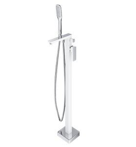 Bateria wannowa, wolnostojąca, prysznic 1-funkcyjny Omnires Parma chrom/biały  PM7433CRB