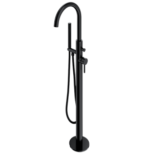 Bateria wannowa, wolnostojąca, prysznic 1-funkcyjny czarny półmat Omnires Y  Y1233BL 