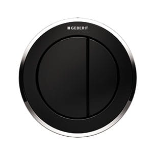Przycisk WC Geberit Typ 10, pneumatyczny, ręczny, meblowy dwudzielny, czarny chrom czarny  116.057.KM.1   (1)
