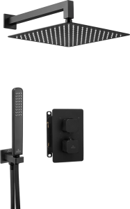 Zestaw prysznicowy podtynkowy termostatyczny czarny Deante Nero BXYZNECT