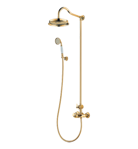 Zestaw prysznicowy, natynkowy, termostatyczny złoty Omnires ARMANCE  AM5244/6GL
