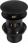 Korek click-clack umywalkowy okrągły z przelewem czarny Deante NHC B10B