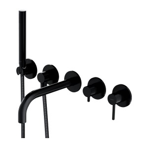 Bateria wannowa podtynkowa 5-otworowa czarna Omnires Y Y1237/1BL