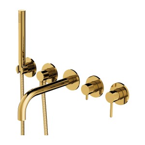 Bateria wannowa podtynkowa 5-otworowa złoty Omnires Y Y1237/1GL