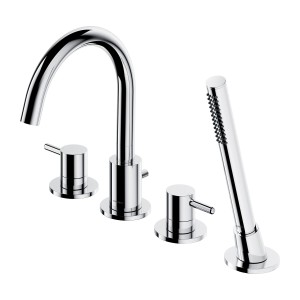 Bateria wannowo-natryskowa Omnires Y, 4-otworowa kompletna Y1232CR