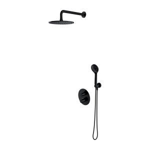 Zestaw prysznicowy podtynkowy termostatyczny czarny Omnires Y SYSYT05BL