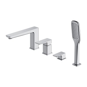 Bateria wannowa, 4-otworowa, prysznic 1-funkcyjny Omnires Parma PM7432CR