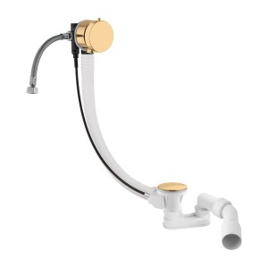 Syfon wannowy przelewowo-odpływowo-napełniający złoty Omnires CGS TK132-PLUS-3.04+64-SGL