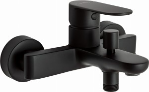 Bateria wannowa ścienna Deante Alpinia czarny mat BGA N10M