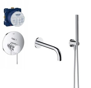Zestaw wannowy podtynkowy, bateria GROHE Essence 24058001 z wylewką Omnires - 11820