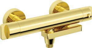 Bateria wannowa termostatyczna składana wylewka Deante Silia złoto  BCH Z1BT