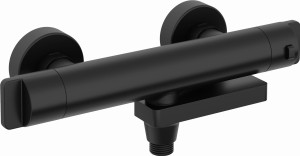 Bateria wannowa termostatyczna składana wylewka Deante Silia czarny mat BCH N1BT