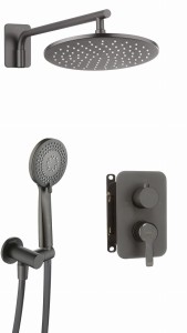 Zestaw prysznicowy podtynkowy z BOXem mieszaczowym Deante Arnika titanium BXYZDQAM