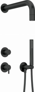 Zestaw prysznicowy podtynkowy z główką prysznicową Deante Silia  czarny mat  NQS N9XK