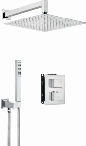 Zestaw prysznicowy podtynkowy termostatyczny chrom Deante Box BXYZ0EAT