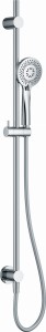 Zestaw prysznicowy 3-funkcyjny z drążkiem + przyłącze podtynkowe Deante Arnika chrom NQA 061K