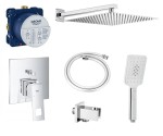 Zestaw natryskowy podtynkowy, bateria Grohe Eurocube 24062000, słuchawka 3-funkcyna Deante, deszczownica 40 cm - 11828