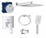 GROHE EUROCUBE zestaw natryskowy podtynkowy, bateria 24062000, słuchawka 3-funkcyna Deante, deszczownica Estiva 25 cm - 11826