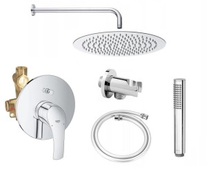 Zestaw natryskowy podtynkowy, bateria GROHE Eurosmart 33305002, słuchawka Omnires, deszczownica 20 cm - 11166