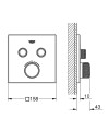 Bateria termostatyczna, chrom, Grohe Grohtherm SmartControl do obsługi dwóch wyjść wody 29124000 rys.jpg