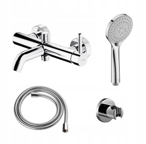 Bateria wannowa natynkowa chrom Omnires Y  z kompletem natryskowym 5 strumieni - Y1230CR + YOSEMITE-RCR