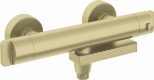 Bateria wannowa termostatyczna składana wylewka Deante złoto szczotkowane  BCH R1BT