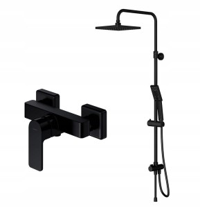 Zestaw prysznicowy natynkowy OMNIRES BARETTI czarny mat BA7840BL + SYSJIMJIMBL