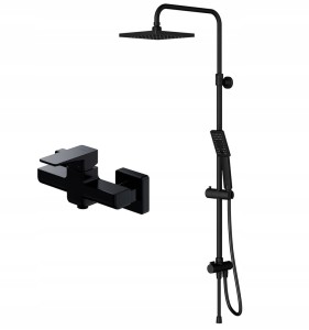 Zestaw prysznicowy natynkowy OMNIRES PARMA czarny mat PM7440BL + SYSJIMJIMBL