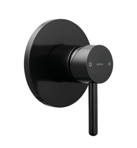 Bateria prysznicowa, podtynkowa Omnires Y czarny Y1245BL