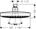Croma Select E - Głowica prysznicowa Croma Select E 180 2jet, DN15 rys.jpg