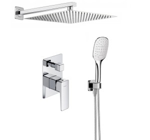 Zestaw natryskowy podtynkowy z Omnires Parma + deszczownica 25 cm - 10051