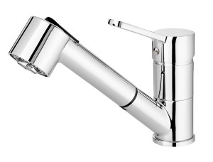 Bateria zlewozmywakowa stojąca z wyciąganą wylewką chrom Deante Narcyz BDN 071M