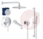 Zestaw wannowy podtynkowy, bateria GROHE Essence 24092001,  Grohe Euphoria, deszczownica Grohe 26 cm, wylewka Grohe Essence 22 cm - 12876