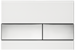 Przycisk spłukujący TECEsquare do WC, szkło białe, przyciski chrom połysk 9.240.802 9240802