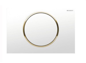 Przycisk spłukujący Geberit Sigma10 biały/pozłacany 115.758.KK.5