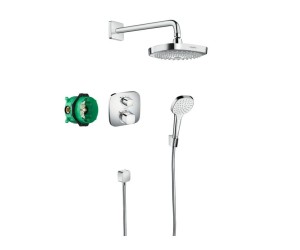 Zestaw natryskowy podtynkowy termostatyczny Hansgrohe Ecostat E 18cm 27294000