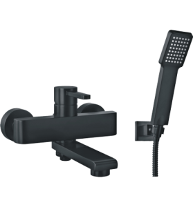 Bateria wannowa, natynkowa, prysznic 1-funkcyjny, czarny półmat , Omnires Darling  DA5031BL