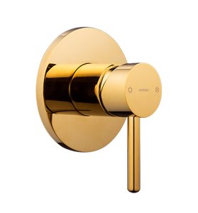 Bateria prysznicowa, podtynkowa Omnires Y złota Y1245GL