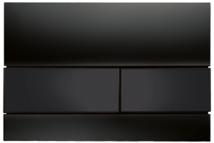 Przycisk spłukujący TECEsquare do WC, szkło czarne, przyciski czarne 9.240.809 9240809