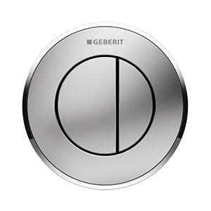 Przycisk spłukujący WC Geberit Typ 10, pneumatyczny, ręczny, podtynkowy, dwudzielny, chrom matowy/chrom błyszczący/chrom matowy  116.055.KN.1   
